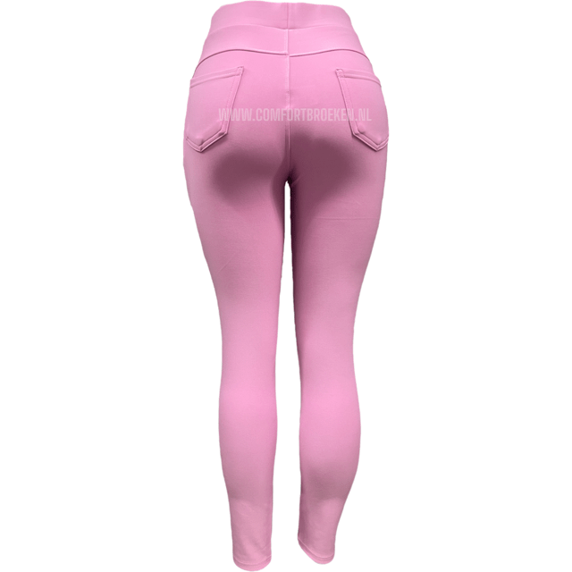 Comfortbroek knal rose