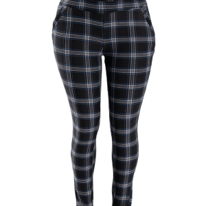 Comfortbroek Ruit Navy met Zwart